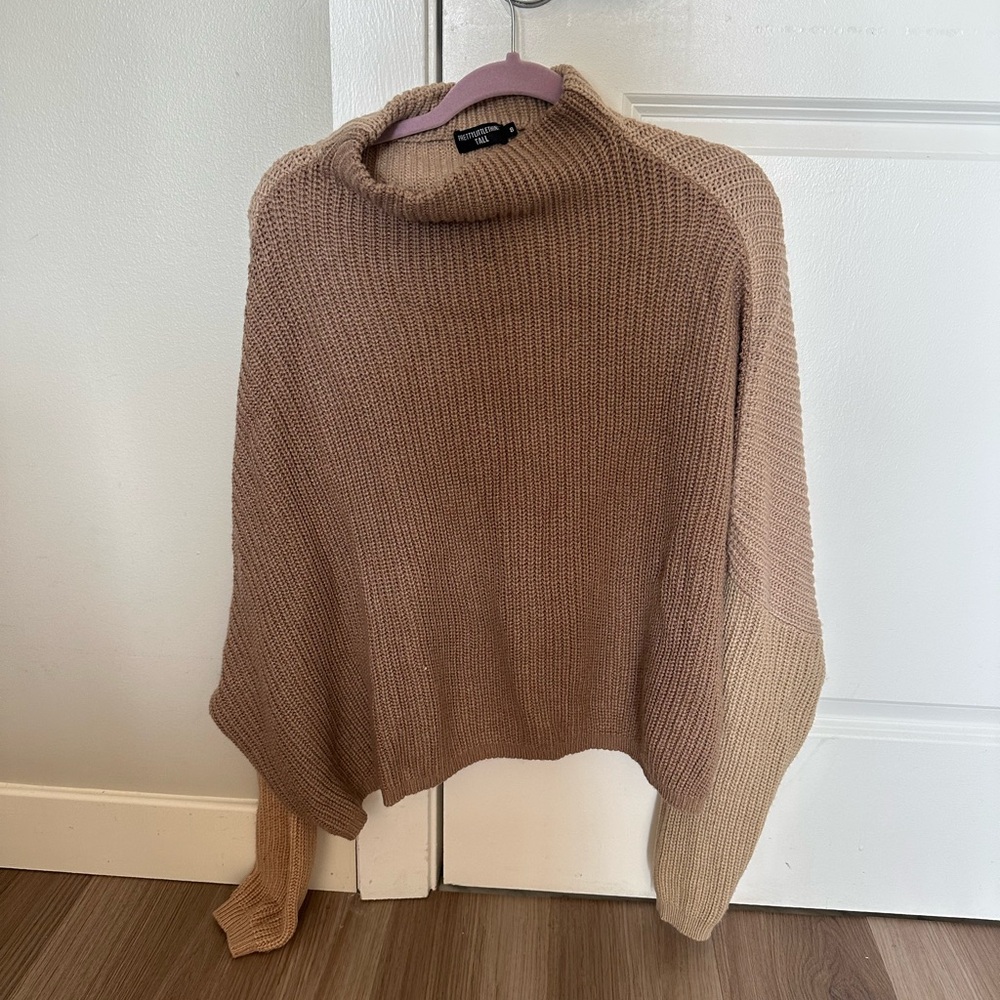 PrettyLittleThing Cozy Tan Sweater